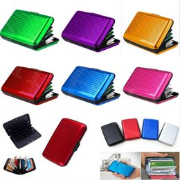 10 kleuren Aluminium Business ID Creditcard Portemonnee Waterdichte RFID Kaarthouder Pocket Case Box snelle verzending dc904