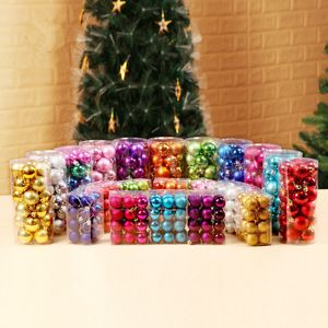 10 couleurs boule d'arbre de noël décorations de noël 3/4cm boule de cadeau en plastique pour la décoration de vacances de noël