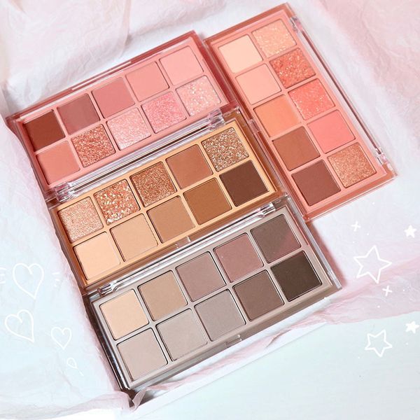 Palette de fard à paupières 10 couleurs maquillage mat ombre à paupières nue haute pigmentation naturelle palettes ultra-mélangeables de longue durée