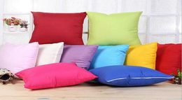 10 couleurs Home Sofa Throw abstal d'oreiller purs couleurs polyester blanc couvercle coussin coussin décoration vierge