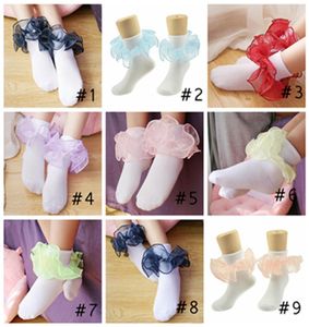 10 kleuren kinder babysokjes accessoires meisjes katoenen kant driedimensionale ruches sok baby peuter sokken kinderkleding Chris6594740