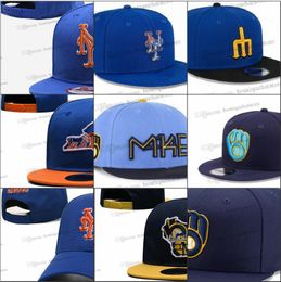 10 kleuren Heren Baseball Snapback Hoeden Klassieke Bloemen Koninklijk Marineblauw Kleur Hip Hop BrewerSport Letter M Verstelbare Caps Chapeau Stitch World Bone chapeau Au4-024