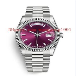 10 kleuren neutraal Originele doos horloges 36 mm Rode wijzerplaat 118239 118238 316L roestvrijstalen mechanische automatische horloges Watches256O