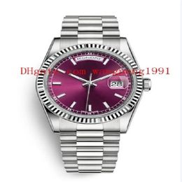 10 kleuren neutraal Originele doos horloges 36 mm Rode wijzerplaat 118239 118238 316L roestvrijstalen mechanische automatische horloges Horloges 270V