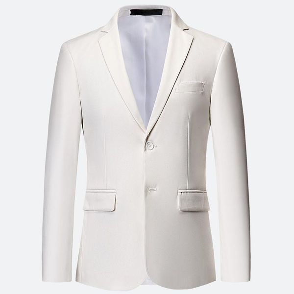 Costumes pour hommes Blazers 10 couleurs grande taille 5XL 6XL blanc vestes formelles pour hommes Slim Fit robe de soirée de mariage homme classique veste costume XXXXXXL