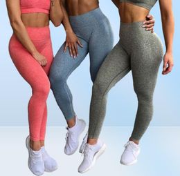 10 couleurs Women039s Leggings de remise en forme sans couture Femme taille haute Leggings de sport de course Sportswear Gym Yoga Pantalon de sport Clothi4988115