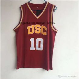 10 Derozan Basketballl Jersey NCAA University of Southern California USC Red Broidered Jersey S-XXL