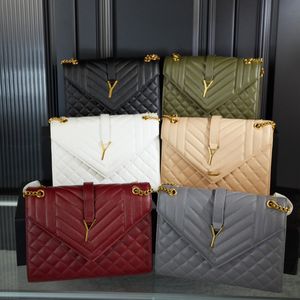 10 Designer enveloppe sac chaîne portefeuille femmes designer sac luxe matelasse grain cuir épaule sacs à main crossbody sac cassander sac à main