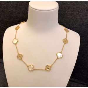10 Diamond Designer Clover Dames Heren Kettingen Sier Chain Charm Ketting Rose Gold Sier Plated Gold Chaindesigne22148