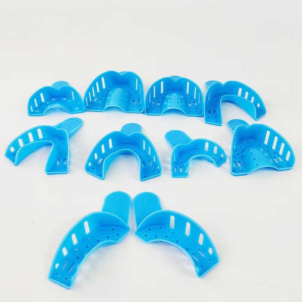 10 tailles différentes dans l'ensemble (1 ensemble) offre spéciale plateau à dents en plastique jetable pour Impression dentaire