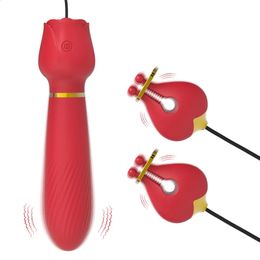 10 Frecuencia Pinzas para pezones Vibrador para mujeres Clip de clítoris Estimulador de senos Punto G Masajeador Masturbador Productos para adultos Juguetes sexuales 240129