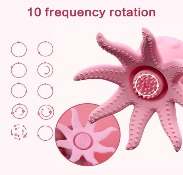 10 Fréquence Rotation Octopus Vibrator sex-shop femelle masturbator mamelon masseur clitoral stimulateur toys sexuels érotiques pour femmes8644192