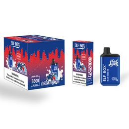 10 saveurs de bon goût 5500bouffées ELF BOX BAR Vape jetable cigarette électronique vente en gros usine Vape