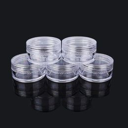 Bouteilles de 10 grammes, pots en plastique de 035 oz, récipient rond transparent en acrylique pour voyage, cosmétique, maquillage, perle, échantillon, baume à lèvres, bonbons, son Tgcd