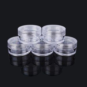 Bouteilles de 10 grammes, pots en plastique de 035 oz, récipient rond en acrylique transparent pour voyage, cosmétique, maquillage, perle, échantillon, baume à lèvres, bonbons, son Tvpl