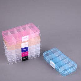 10 Grid Storage Box Afdikbare ornamenten Multi-cel classificatiecomponenten onderdelen Arrangement Make-up opslag transparante plastic doos