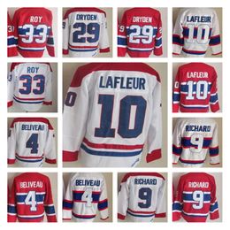 10 Guy Lafleur Vintage Montreal Hockey Jerseys 4 Jean Beliveau 9 Maurice Richard 29 Ken Dryden 33 Patrick Roy Retro CCM -uniformen