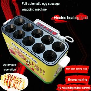 10-hole verwarmingsgasworstmachine Commerci￫le eierworstmachine Eier Rollrol Ham Worstmachine Automatisch ei
