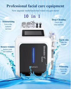 10 en 1 Hydra Dermabrasion Salon de soins de la peau Équipement de beauté Spa Aqua Hydro Machine à éplucher l'eau Hydrodermabrasion Dispositif facial