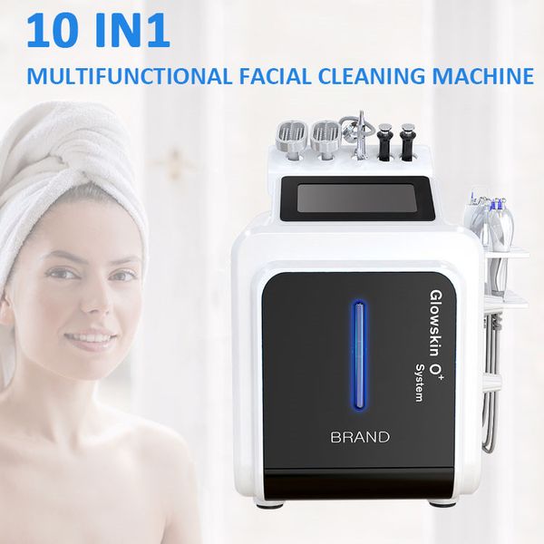 10 en 1 Dermabrasion Hidro Agua Dermabrasion RF Bio-Levantamiento Facial Hydro Microdermabrasion Máquina Piel Apretar Eye Lift Face Equipo de Belleza