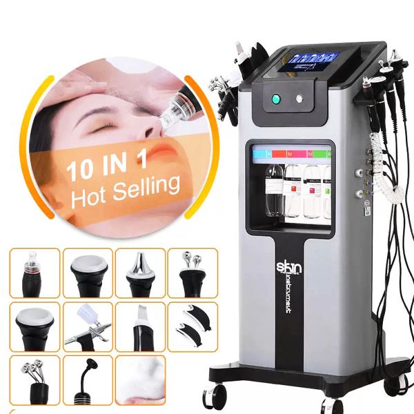 10 en 1 Microdermabrasion Aqua Peeling Oxyge Facial Hydro Dermabrasion Machine Eau Lifting Du Visage Resserrement De La Peau