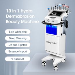 10 en 1 Multifonction Diamant Peeling Hydrofacials Eau Oxygène Jet Aqua Peau Du Visage Hydra Cristal Microdermabrasion Équipement De Beauté