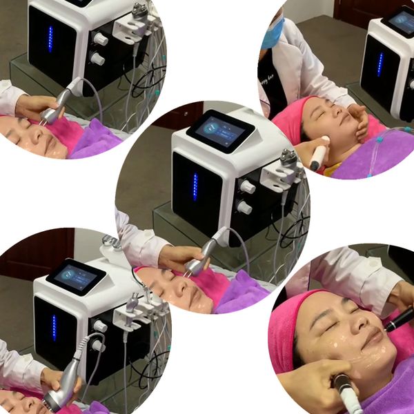 Máquina de hidrodermoabrasión multifunción 10 en 1, terapia de luz Led Pdt, rociador de oxígeno Facial, microdermoabrasión para estiramiento de la piel Rf