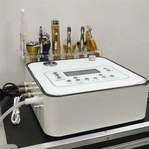 10 en 1 Mesoterapia sin aguja Microdermoabrasión Ultrasonido Depurador de piel Electroporación Tratamiento de enfriamiento galvánico Oxígeno Jet Peeling Pulverizador Meso Inyector