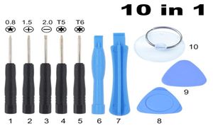 10 in 1 Opening Tools Kit Pry Repair Tool met schroevendraaier voor iPhone 4 5 6 plus Samsung Galaxy S4 800Setlot6133686