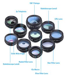 Kit d'objectif de caméra de téléphone 10 en 1, objectif macro grand Angle Fisheye, objectif de télescope 10x pour appareil photo numérique, téléphones mobiles 5933471