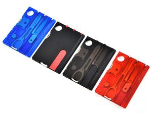 10 In 1 Pocket Credit Card Portable Multi Tools Outdoor Survival Camping Equipment 1 Box Portable Hiking Card Tools Gear