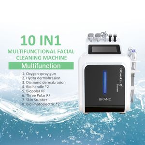 10 in 1 spa /salon apparatuur Hydra Dermabrasion Facial Machine Blackhead Remover Deep Cleansing Vacuum Ultrasound RF Hydro Water Jet Aqua Peeling Skin Care Machine