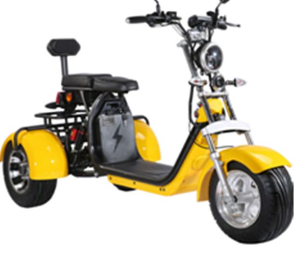 Gros pneu à 3 roues de 10 pouces avec siège, scooter électrique, moto, prend en charge l'alarme avant/arrière/à une touche et démarre, adapté aux personnes âgées/handicapées, etc.