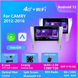 Unité de tête de voiture Android 10 pouces vidéo pour TOYOTA CAMRY 2012-2014 lecteur multimédia Radio avec Bluetooth AndroidAuto