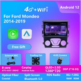 Lecteur vidéo de voiture Android 10 pouces pour Ford MONDEO 2013 unité GPS Navigation multimédia Wifi stéréo BT SWC DSP Carplay