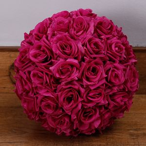 Fleurs de mariage 10 pouces Fleurs artificielles Rose Ball de mariage Silk Kissing Fleur décorer pour le jardin de mariage Décoration du marché