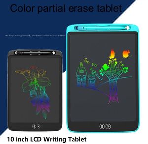 Planche à dessin LCD colorée de 10 pouces, tampons d'écriture graphiques électroniques effaçables localement, pour cadeau