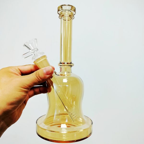 10 pouces électroplaqué verre épais eau bong narguilés huile dab rigs femelle 18mm fumer tuyaux