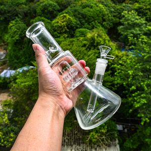 9 pouces d'épaisseur bécher en verre bong couronne perc verre pipe à eau avec bol de 14 mm