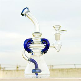 10 inch bedwelmende bonggroene premium drie buizen gewricht gemengde kleur neo fab hookah water pijp glazen bongs met 14 mm kom klaar voor gebruik us magazijn