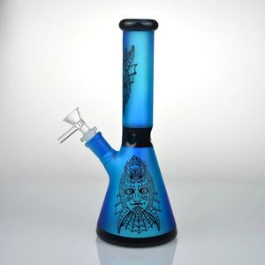 10 pouces narguilé verre bong sablage tuyau d'eau fumer bécher bongs glace cendrier DAB plates-formes pétrolières tuyaux barboteurs