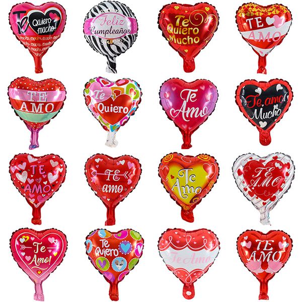 Ballons à air gonflables de 10 pouces décoration Saint Valentin proposition de mariage boule de film d'aluminium ballons en feuille de mariage