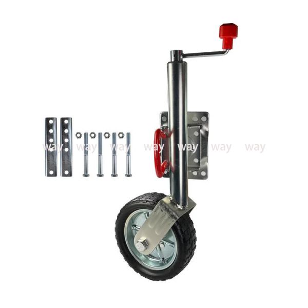 10 pouces Jockey Wheel Swing Up Capacité de roue en caoutchouc massive 1000 kg Caravan RV Boat Remorle Jack Pièces Accessoires