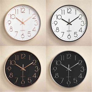 10 pouces Quartz Mur Horloges À Faible Bruit Suspendu Horloge Numérique Chambre 25 CM Creative Épaisse Bordure Montre Pour Salon Décor H1230