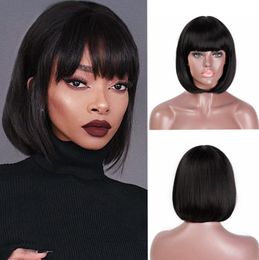 10 pouces perruque de cheveux courts femmes perruques de cheveux fibre synthétique couverture de perruque de soie à haute température avec de nombreux styles à choisir et supporte la personnalisation