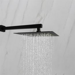 10 pouces carrés de salle de bain carrée de luxe mélangeur de douche de douche plafond mur de pirates de douche pluviométrique