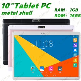 10 inch Tablet PC Metal Shell MTK6582 Quad Core Android 5.1 Dual Card 3G Call 1280 * 800 IPS HD Display Scherm Dual Camera 1 GB 16 GB