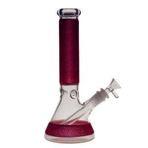 10 pouces de hauteur fille bécher en verre coloré bang narguilé conduite d'eau voyage Dab Rig Diffusion percolate joint clair taille 14.4mm PG3007-Vendu