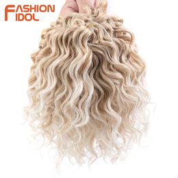 10 pouces de profondeur ondulée torsion Crochet cheveux synthétiques Afro bouclés tresses haute température fibres tressage Extensions 240110