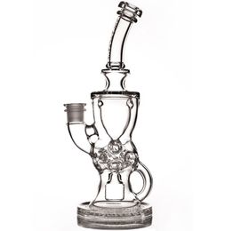 10 pouces FTK narguilés hitman bong en verre recycleur toro fumer bongs plates-formes pétrolières narguilé Matrix perc Klein Torus fumer des conduites d'eau joint 14,5 mm dab rig